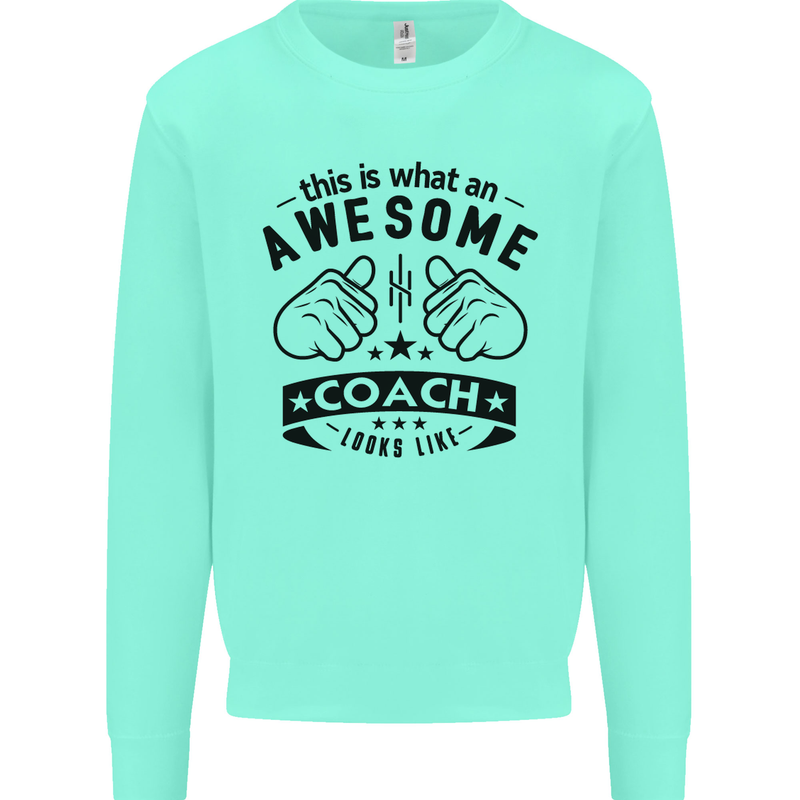 An Awesome Coach Looks Like Rugby Football Mens Sweatshirt Jumper Peppermint