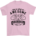 An Awesome Coach Looks Like Rugby Football Mens T-Shirt Cotton Gildan Light Pink
