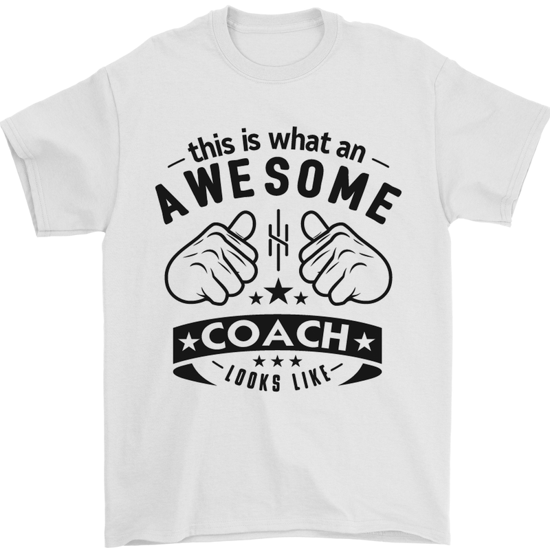An Awesome Coach Looks Like Rugby Football Mens T-Shirt Cotton Gildan White