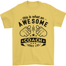 An Awesome Coach Looks Like Rugby Football Mens T-Shirt Cotton Gildan Yellow