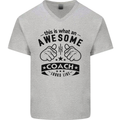 An Awesome Coach Looks Like Rugby Football Mens V-Neck Cotton T-Shirt Sports Grey