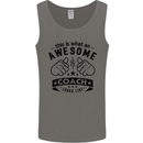 An Awesome Coach Looks Like Rugby Football Mens Vest Tank Top Charcoal
