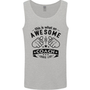 An Awesome Coach Looks Like Rugby Football Mens Vest Tank Top Sports Grey