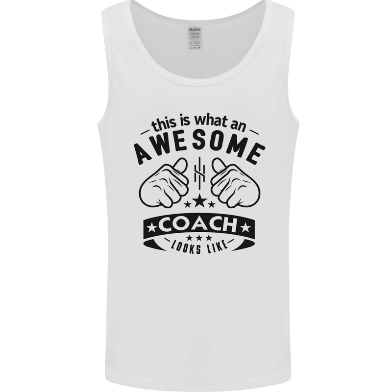 An Awesome Coach Looks Like Rugby Football Mens Vest Tank Top White