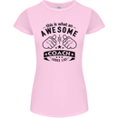 An Awesome Coach Looks Like Rugby Football Womens Petite Cut T-Shirt Light Pink
