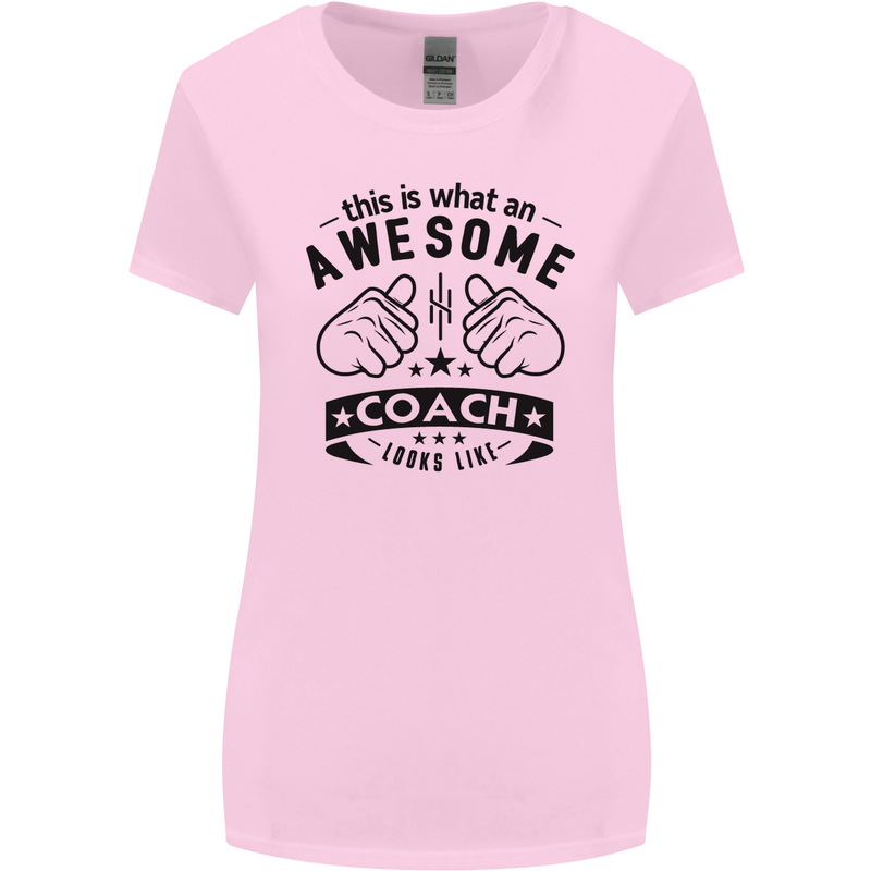 An Awesome Coach Looks Like Rugby Football Womens Wider Cut T-Shirt Light Pink