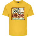 An Awesome Cricketer Kids T-Shirt Childrens Yellow