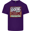 An Awesome Cricketer Mens Cotton T-Shirt Tee Top Purple