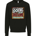 An Awesome Cricketer Mens Sweatshirt Jumper Black