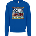 An Awesome Cricketer Mens Sweatshirt Jumper Royal Blue