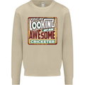 An Awesome Cricketer Mens Sweatshirt Jumper Sand