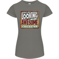 An Awesome Cricketer Womens Petite Cut T-Shirt Charcoal