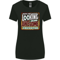 An Awesome Cricketer Womens Wider Cut T-Shirt Black