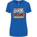 An Awesome Cricketer Womens Wider Cut T-Shirt Royal Blue