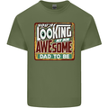 An Awesome Dad to Be New Daddy Baby Mens Cotton T-Shirt Tee Top Military Green