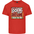 An Awesome Dad to Be New Daddy Baby Mens Cotton T-Shirt Tee Top Red