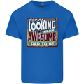 An Awesome Dad to Be New Daddy Baby Mens Cotton T-Shirt Tee Top Royal Blue