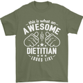 An Awesome Dietician Looks Like Mens T-Shirt Cotton Gildan Military Green
