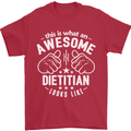 An Awesome Dietician Looks Like Mens T-Shirt Cotton Gildan Red