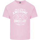 An Awesome Dinner Lady Looks Like Mens Cotton T-Shirt Tee Top Light Pink