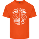An Awesome Dinner Lady Looks Like Mens Cotton T-Shirt Tee Top Orange