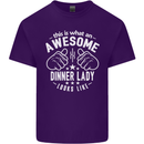 An Awesome Dinner Lady Looks Like Mens Cotton T-Shirt Tee Top Purple