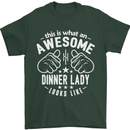 An Awesome Dinner Lady Looks Like Mens T-Shirt Cotton Gildan Forest Green