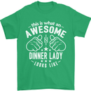 An Awesome Dinner Lady Looks Like Mens T-Shirt Cotton Gildan Irish Green