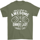 An Awesome Dinner Lady Looks Like Mens T-Shirt Cotton Gildan Military Green