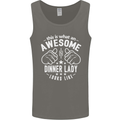 An Awesome Dinner Lady Looks Like Mens Vest Tank Top Charcoal