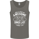 An Awesome Dinner Lady Looks Like Mens Vest Tank Top Charcoal