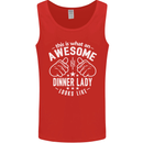 An Awesome Dinner Lady Looks Like Mens Vest Tank Top Red