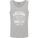An Awesome Dinner Lady Looks Like Mens Vest Tank Top Sports Grey
