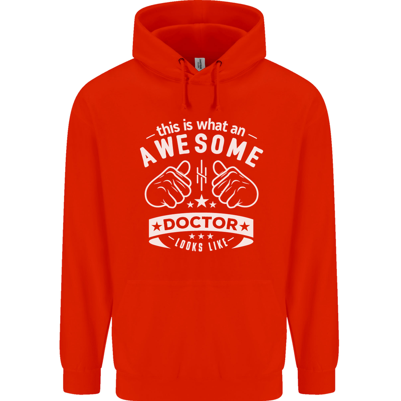 An Awesome Doctor Looks Like GP Funny Childrens Kids Hoodie Bright Red