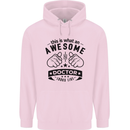 An Awesome Doctor Looks Like GP Funny Childrens Kids Hoodie Light Pink