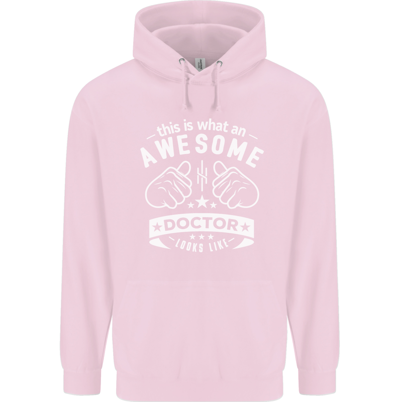An Awesome Doctor Looks Like GP Funny Childrens Kids Hoodie Light Pink