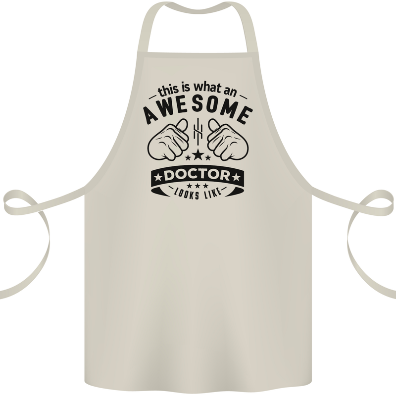 An Awesome Doctor Looks Like GP Funny Cotton Apron 100% Organic Natural