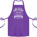 An Awesome Doctor Looks Like GP Funny Cotton Apron 100% Organic Purple