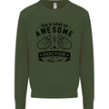 An Awesome Doctor Looks Like GP Funny Kids Sweatshirt Jumper Forest Green