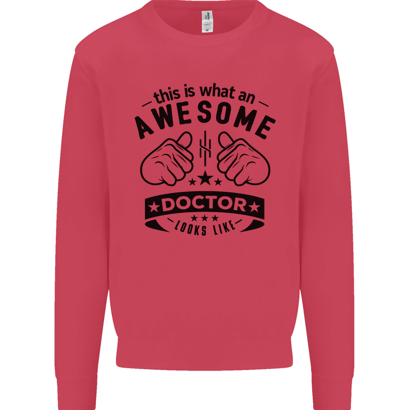 An Awesome Doctor Looks Like GP Funny Kids Sweatshirt Jumper Heliconia