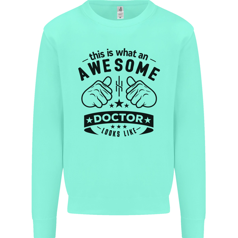 An Awesome Doctor Looks Like GP Funny Kids Sweatshirt Jumper Peppermint