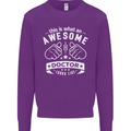 An Awesome Doctor Looks Like GP Funny Kids Sweatshirt Jumper Purple