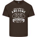 An Awesome Doctor Looks Like GP Funny Kids T-Shirt Childrens Chocolate