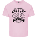 An Awesome Doctor Looks Like GP Funny Kids T-Shirt Childrens Light Pink