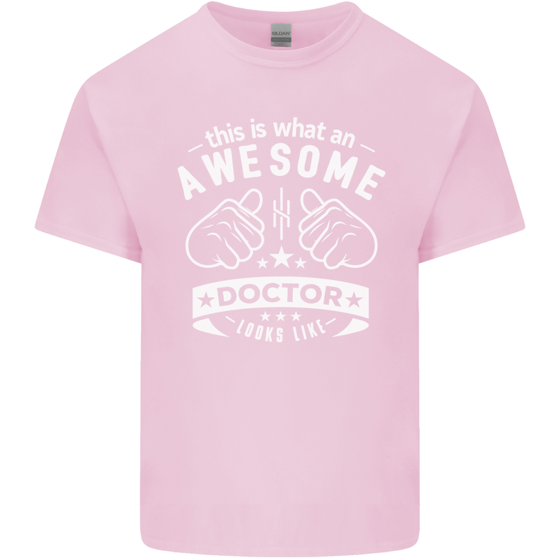 An Awesome Doctor Looks Like GP Funny Kids T-Shirt Childrens Light Pink