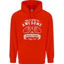 An Awesome Doctor Looks Like GP Funny Mens 80% Cotton Hoodie Bright Red