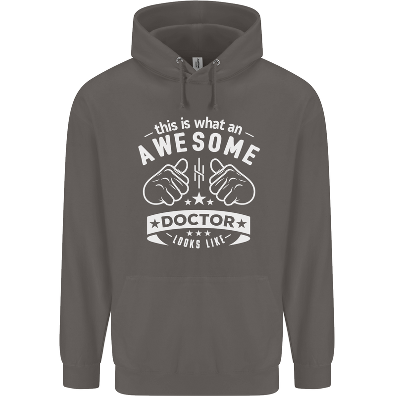 An Awesome Doctor Looks Like GP Funny Mens 80% Cotton Hoodie Charcoal