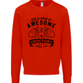 An Awesome Doctor Looks Like GP Funny Mens Sweatshirt Jumper Bright Red