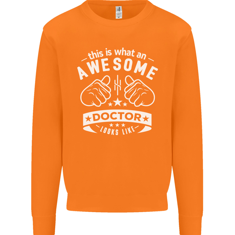 An Awesome Doctor Looks Like GP Funny Mens Sweatshirt Jumper Orange