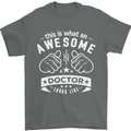 An Awesome Doctor Looks Like GP Funny Mens T-Shirt Cotton Gildan Charcoal